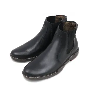 【PEGADA】巴西經典彈性伸縮切爾西休閒短靴 黑色(126203-BL)