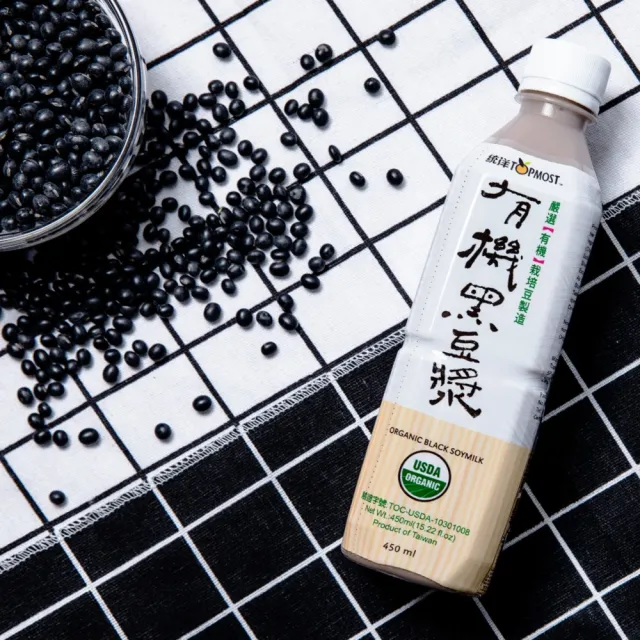 【統洋TOPMOST】有機有糖黑豆漿(450ml*24入/箱)