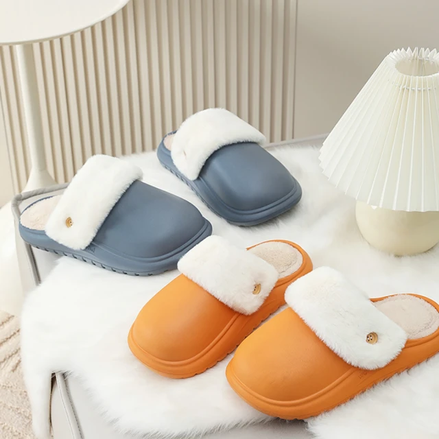 iSFun 秋冬保暖 室內防滑軟底棉拖鞋男女情侶款家居拖鞋(