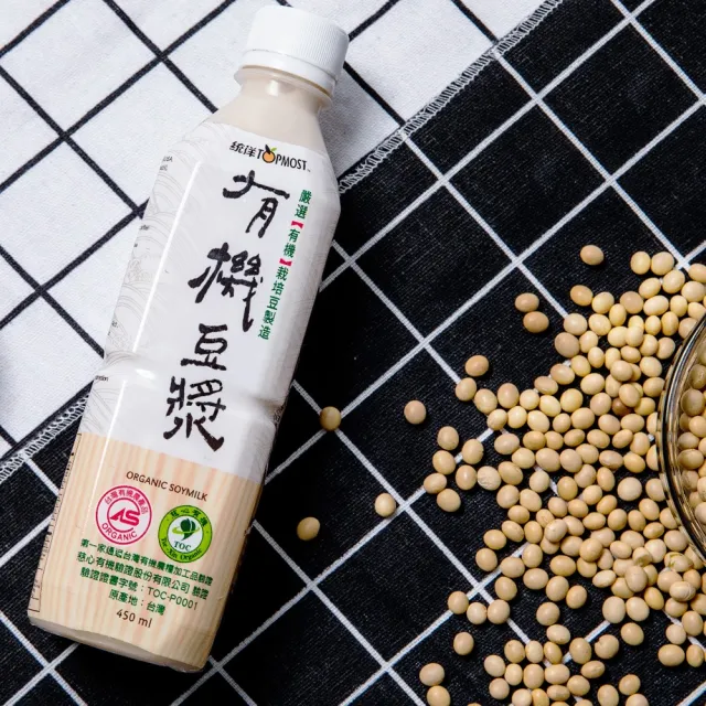 【TOPMOST 統洋】有機有糖豆漿450ml*24入