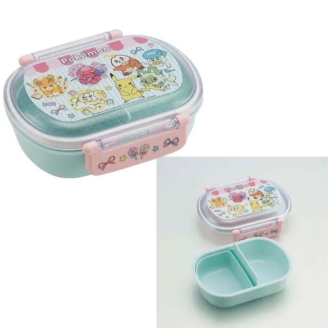 【小禮堂】SKATER 雙扣便當盒 360ml QAF2BAAG - 大集合款 寶可夢 CARS(平輸品)