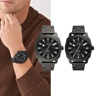 【FOSSIL 官方旗艦館】Machine系列 簡約經典指針手錶 不鏽鋼鍊帶 49MM｜618 限定(2色可選)