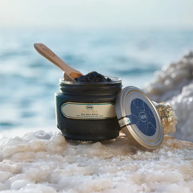 【SABON】官方直營 死海黑礦泥身體磨砂膏320g(極致護膚系列)