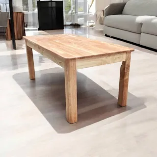 【MINE 家居】茶几  茶几桌 100% 純實木120*60*55cm(教室桌/矮餐桌/茶几)