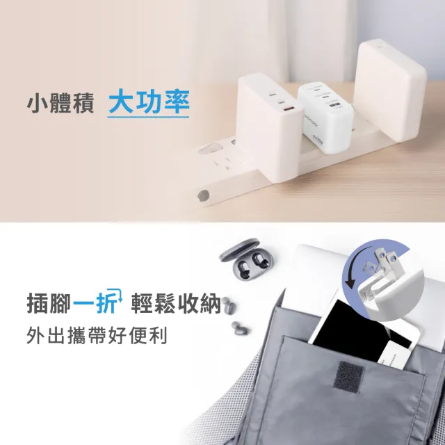 【WONDER 旺德】70W GaN氮化鎵極速智能充電器 WA-A16TS3