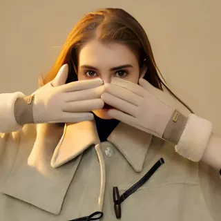 【Mass】冬季滑雪保暖手套 加厚羊毛防寒觸控手套(通勤防風/冬天保暖/冬季旅行抗寒)