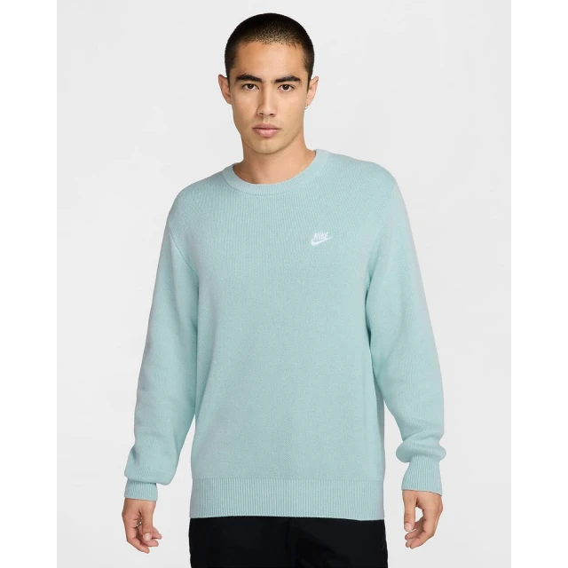 NIKE 耐吉 圓領長袖上衣 大學T 男款 AS M NK CLUB CREW SWEATER 藍色(FQ2913474)