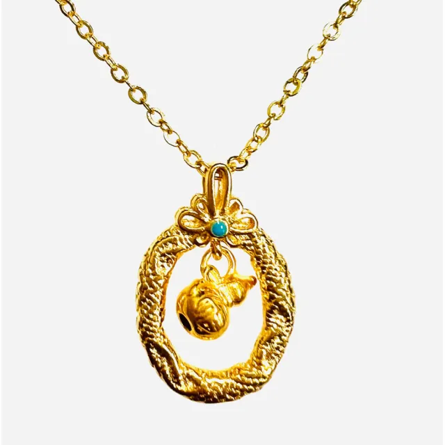 【金虹珠寶】黃金葫蘆墜鍊