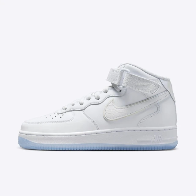 NIKE 耐吉 Wmns Air Force 1 Mid 女 休閒鞋 運動 中筒 冰底 鱷魚紋 白(FN4274-100)