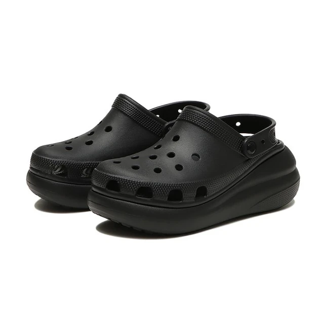 Crocs CLASSIC CRUSH CLOG 泡芙 黑色(207521-001)