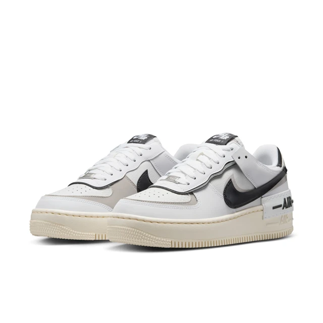 NIKE 耐吉 休閒鞋 女鞋 運動鞋 厚底 W AF1 SHADOW 白黑灰 DZ1847-110