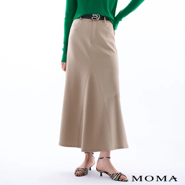 MOMA 緞面拼接小香風短裙(黑色)評價推薦