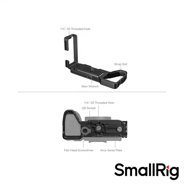 【SmallRig 斯莫格】3660B 半籠 相機 L板承架 L型支架 適用 Sony A7R5 A74 A7S3 A7R4C(正成公司貨)