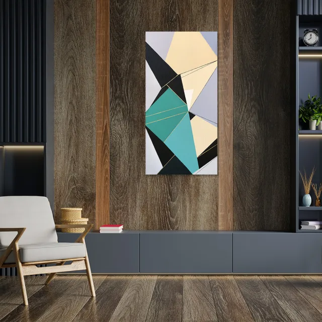 【御畫房】當代國家級展覽畫家 抽象系列手繪油畫60×120cm(DB-004)