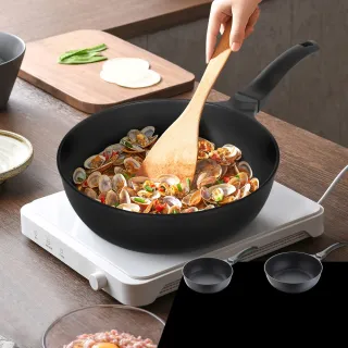 【Quasi】食塔夫輕量深型單柄炒鍋24cm(適用IH電磁爐)