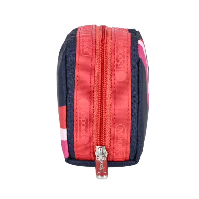 【Lesportsac】Rectangular Cosmetic 長形化妝包 收納包 送禮 禮物 推薦 女包(復古波浪)