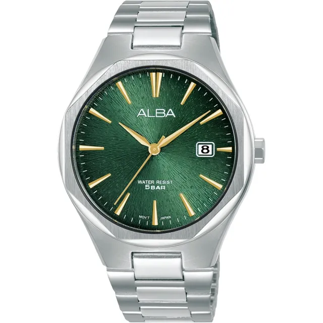 【ALBA】PRESTIGE 八角時尚手錶-40mm 橄欖綠新登場(AS9U55X1/VJ42-X370Q)