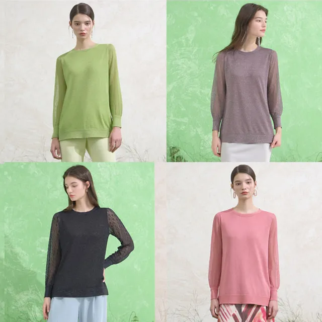 AILENE熠熠植蠶細織上衣4件(U)