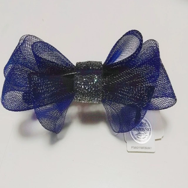 Complex Biz 藍色網狀香蕉夾 施華洛世奇折扣推薦