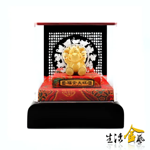 【生活金藝】招財進寶-牛 黃金擺件(金重足0.75錢)