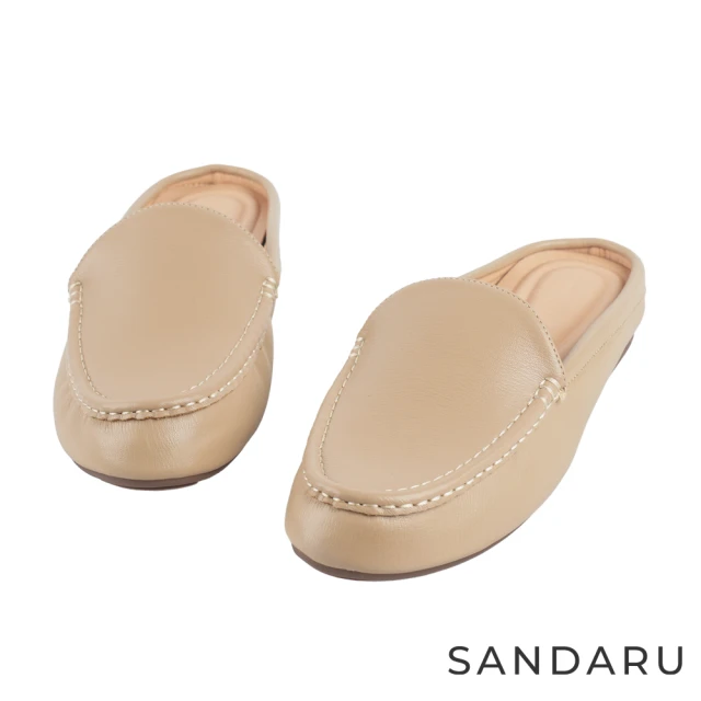 FUFA Shoes 富發牌 慵懶真皮懶人穆勒鞋-棕 1DR