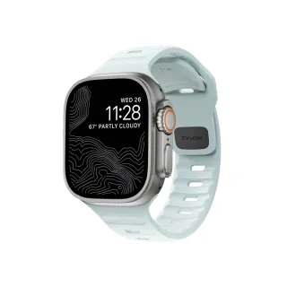 【NOMAD】美國NOMAD Apple Watch專用運動風FKM橡膠錶帶 耀光藍(限量款)