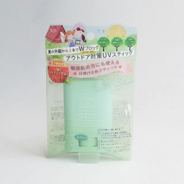 【Mother And Daughter】透明防水UV防曬棒 SPF50+ PA++++ - 防蚊加強(日本親子護膚品牌、夏日防曬必備)