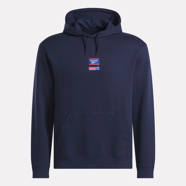 REEBOK Ri Badge Hoodie 男 連帽上衣 帽t 連帽長袖 溫暖 深藍(100205448)