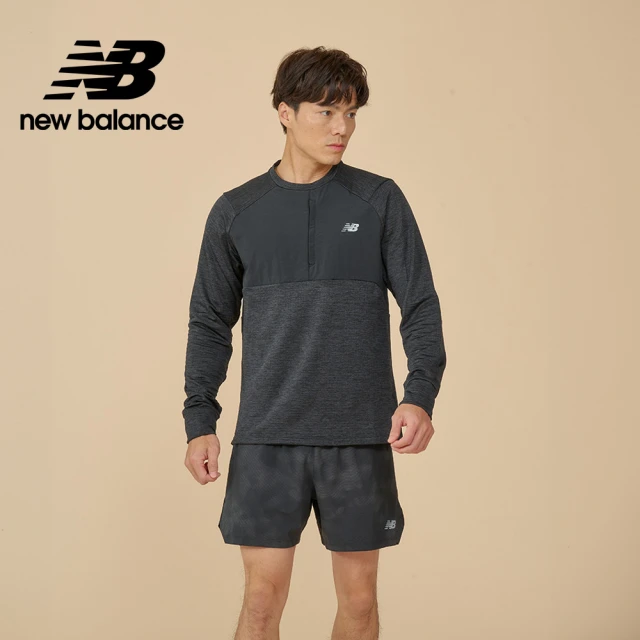 NEW BALANCE NB 保暖刷毛長袖上衣_MT43205BK_男性_黑色(美版 版型偏大)