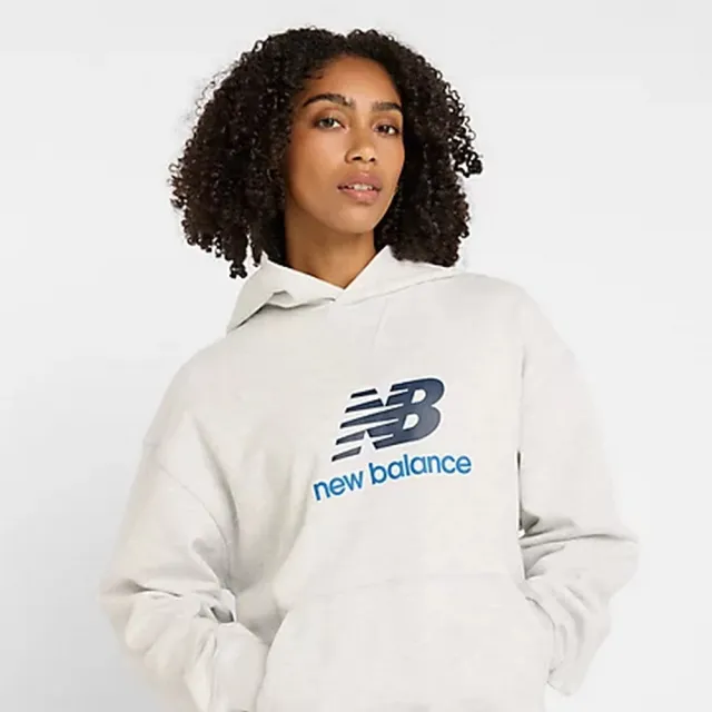 【NEW BALANCE】NB 連帽上衣 長袖連帽上衣 帽T 女款 白色(WT51501AHH-F)
