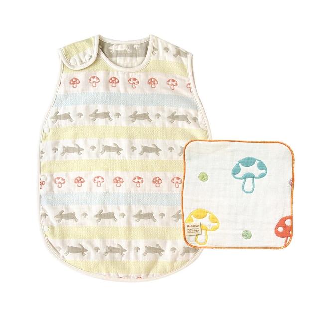 【Hoppetta】得獎六層紗防踢被0-3歲體驗組 多款任選(momo限定 手帕花色隨機)