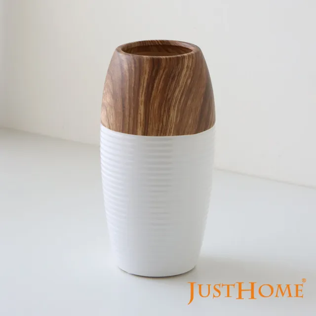 【Just Home】沐白陶韻陶瓷花器19.5cm/20cm任選(花器 插花 居家裝飾 園藝 佈置 桌面擺設)
