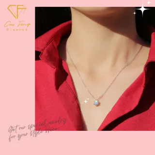 【CF Diamond】項鍊 莫桑鑽《簡約六爪》(雙11 1克拉  項墜 純銀項鍊 鑽鍊 生日禮物 求婚)