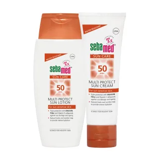 【SEBAMED 施巴】SPF50防曬保濕乳液150ml/防曬保濕霜75ml 任選x2入