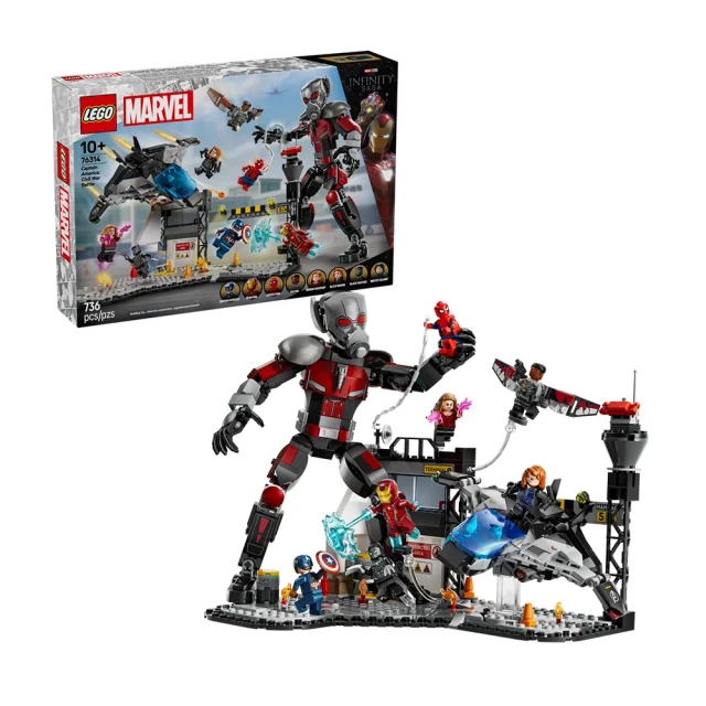 LEGO 樂高 76314 《美國隊長3:英雄內戰》動作大戰(Marvel 樂高 人偶)