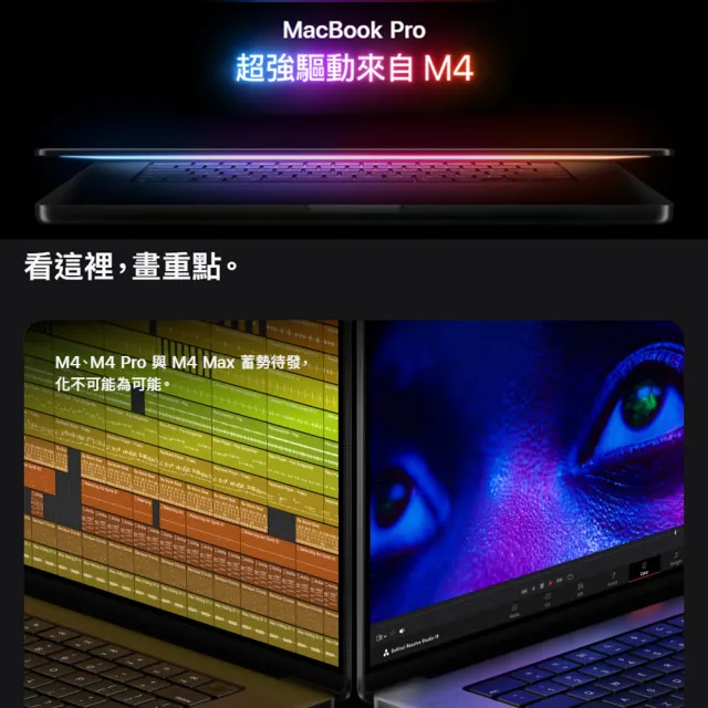 【Apple】2024 MacBook Pro 14吋 M4 Max晶片 14核心CPU與32核心GPU 36G/1TB SSD