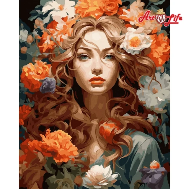 【ArtLife 藝術生活】TW064風華絕代系列_花顏月貌40*50CM(數字油畫 DIY DIY數字油畫 交換禮物 畫畫玩具)