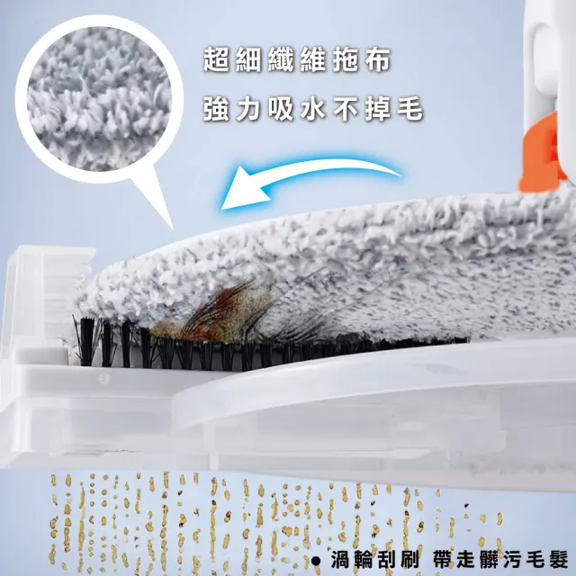 【ONE HOUSE】輕清拖 淨汙分離圓形旋轉拖把組-配件 圓形拖把布(5入)