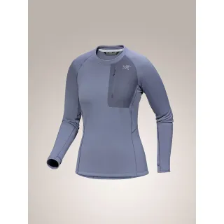 【Arcteryx 始祖鳥官方直營】女 Kyanite 刷毛圓領衫(雲層藍)