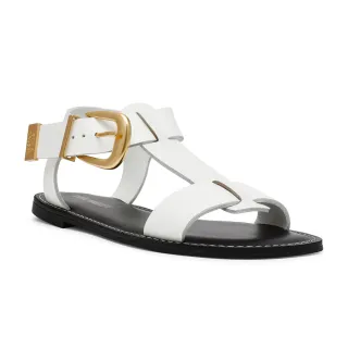 【steve madden】BRAELYNN 工字金扣羅馬涼鞋(白色)