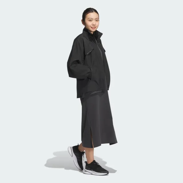 【adidas 愛迪達】Word Woven JKT 女 立領外套 運動外套 休閒穿搭 黑(JN9954)