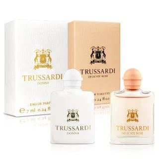 【TRUSSARDI】楚沙迪 組合-DONNA淡香精+玫瑰淡香水小香7mlX2入(專櫃公司貨)