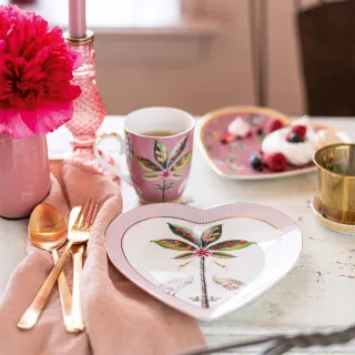 【PIP STUDIO】買一送一★La Majorelle 心形盤子21.5cm-粉紅(2入組/點心盤/小菜盤)