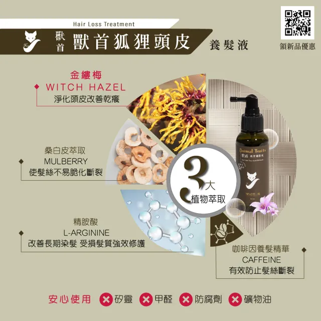 【MPB 巴黎小姐】獸首養髮液100ml+頭皮淨化角質霜x2入(咖啡因洗髮精 頭皮水 落髮 敏感頭皮護理 去角質)