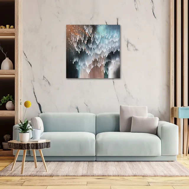 【御畫房】當代國家級展覽畫家 抽象系列手繪油畫80×80cm(DB-062)