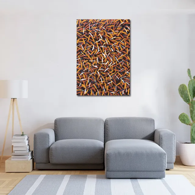 【御畫房】當代國家級展覽畫家 抽象系列手繪油畫70×100cm(DB-053)