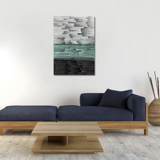 【御畫房】當代國家級展覽畫家 抽象系列手繪油畫70×100cm(DB-029)