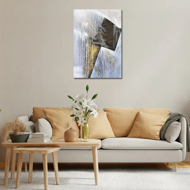【御畫房】當代國家級展覽畫家 抽象系列手繪油畫70×100cm(DB-035)