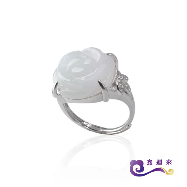 【鑫運來】◎花開富貴翡翠925銀戒