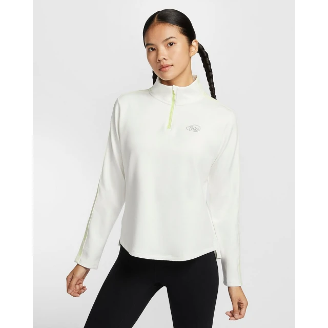 NIKE 耐吉 Therma-FIT 半開襟上衣 女款 AS W NK ONE TF HZ TOP NVTY GCE 白色(HQ4740133)